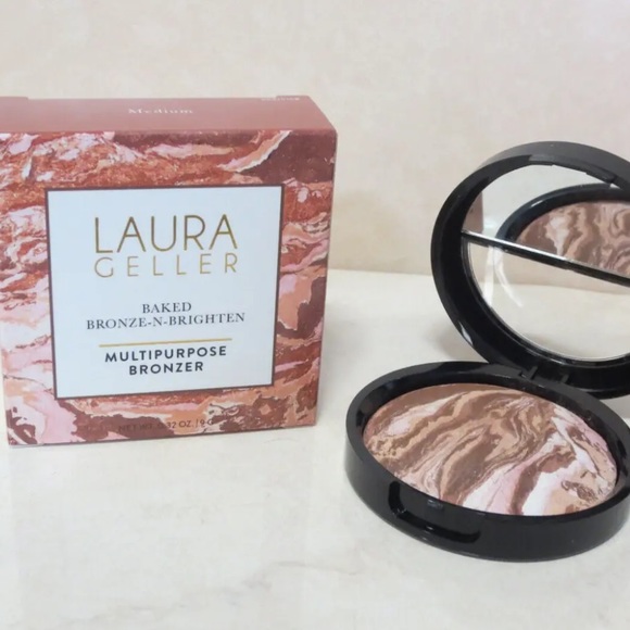 LAURA GELLER BAKED BRONZE-N-BRIGHTEN MULTIPURPOSE BRONZER MEDIUM 0.32 OZ BOXED - Picture 1 of 3